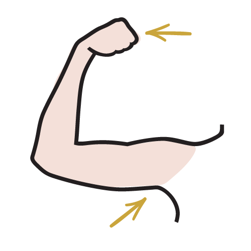 Full Arms full arm waxing area icon