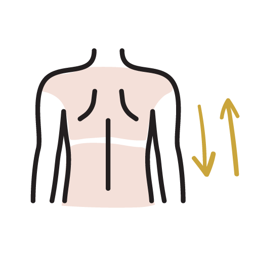 Half Back Half of your back waxing area icon