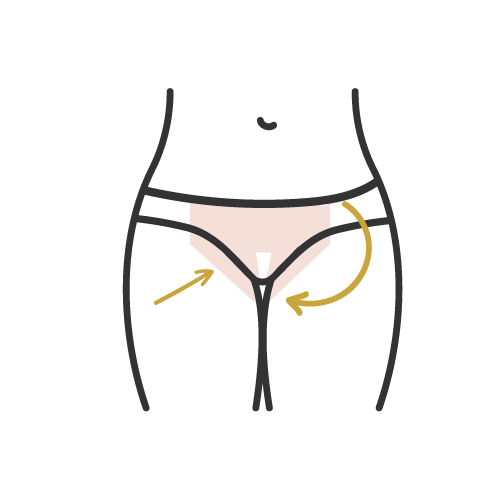 Extended Bikini Extended Bikini waxing area icon