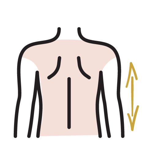 Full Back Full back waxing area icon