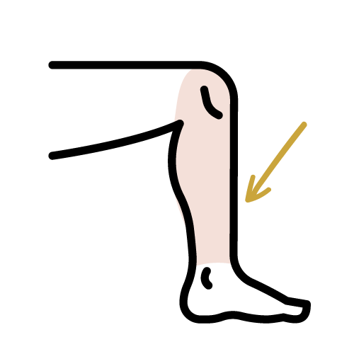 Half Leg (lower) Lower half of the leg waxing area icon