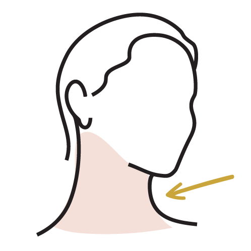 Neck Neck waxing area icon