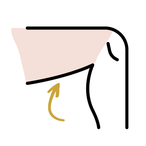 Half Leg (upper) Upper half of the leg area waxing icon