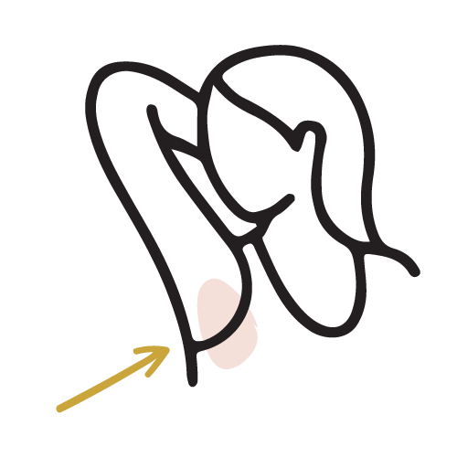 Underarm underarm/armpit waxing area icon