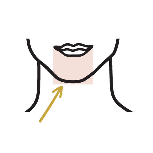 Chin chin waxing area icon
