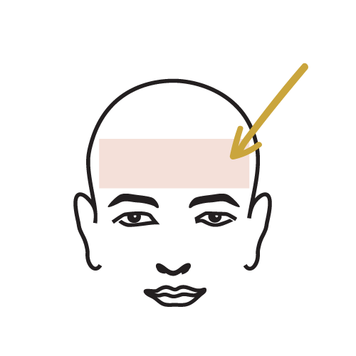 Forehead forehead waxing area icon